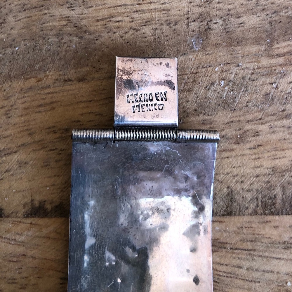 925 sterling silver & abalone gorgeous hinged link bracelet made in Mexico - Picture 10 of 16